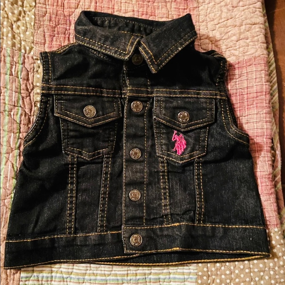 18 month Denim Polo Vest